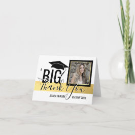 GRADUATION CLASS OF - THANK YOU Gold Foil | PHOTO Dankeskarte