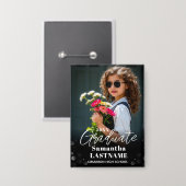 Graduation Commencement Party Selfie Button (Vorderseite/Rückseite)