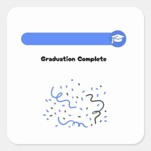 Graduation Complete | Sticker | Phone | Laptop (Vorderseite)