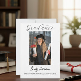 Graduation Congratulations Card - custom Photo Ankündigung