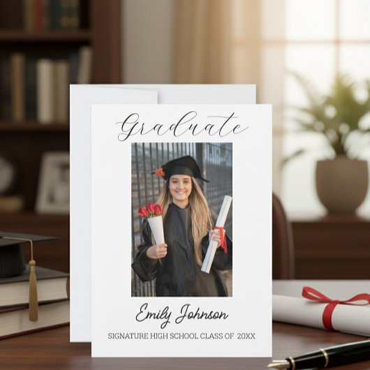 Graduation Congratulations Card - custom Photo Ankündigung