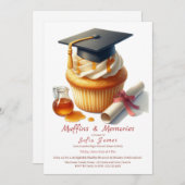 Graduation Cupcake Brunch Celebration Einladung (Vorne/Hinten)