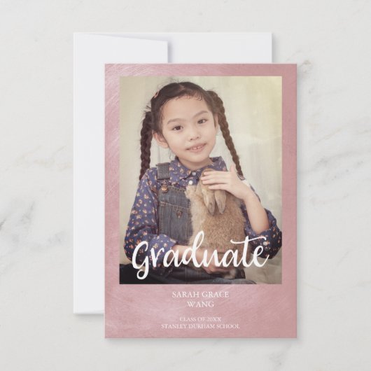 Graduation Custon Photo Metal Texture (Vorderseite)