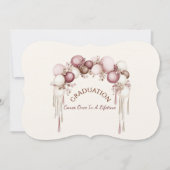 Graduation Daughter Balloons Invitation Einladung (Vorderseite)