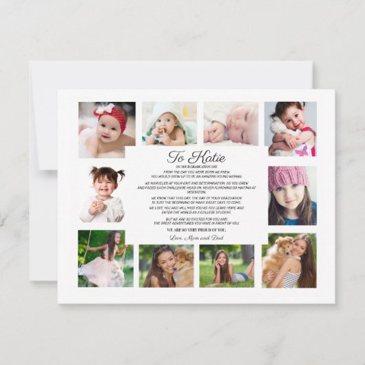 Graduation Day 10 Photo To Daughter   (Vorderseite)