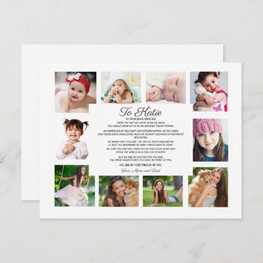 Graduation Day 10 Photo To Daughter (Vorne/Hinten)