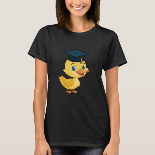 Graduation Duck Duckie Duckling T-Shirt (Vorderseite)