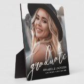 Graduation Elegant Script Photo Fotoplatte (Seite)
