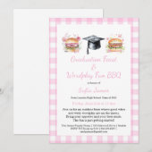 Graduation Feast Wordplay Fun BBQ Invitation Einladung (Vorne/Hinten)
