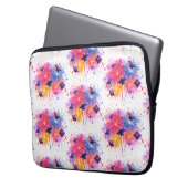 Graduation Fireworks Pattern with Tossed Caps Laptopschutzhülle (Vorderseite Links)