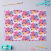 Graduation Fireworks Pattern with Tossed Caps Seidenpapier (Basteln)