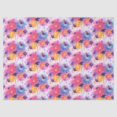 Graduation Fireworks Pattern with Tossed Caps Seidenpapier (Vorderseite)