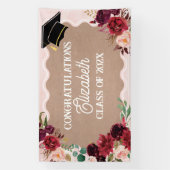 Graduation floral craft party banner (Vertikal)