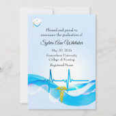 Graduation from Nursing School elegant medical Ankündigung (Vorderseite)