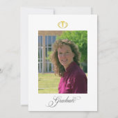 Graduation from Nursing School elegant medical Ankündigung (Rückseite)