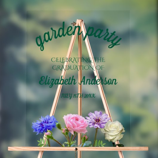 Graduation Garden Party Acrylschild (Neutral)
