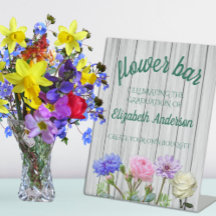Graduation Garden Party Flower Bar