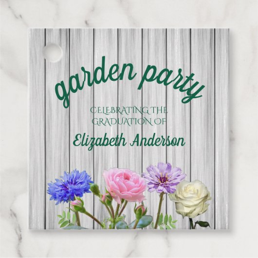 Graduation Garden Party Geschenkanhänger (Vorderseite)