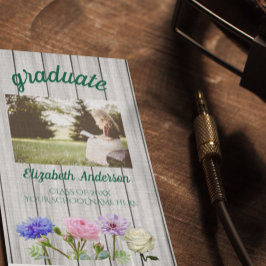 Graduation Garden Party Name Card Visitenkarte