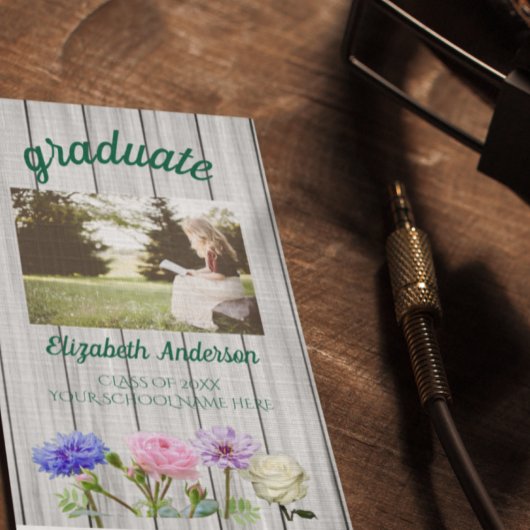 Graduation Garden Party Name Card Visitenkarte