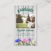 Graduation Garden Party Name Card Visitenkarte (Vorderseite)