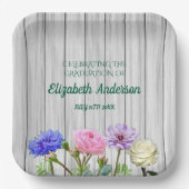 Graduation Garden Party Pappteller (Vorderseite)