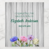 Graduation Garden Party Weinetikett (Einzelnes Label)