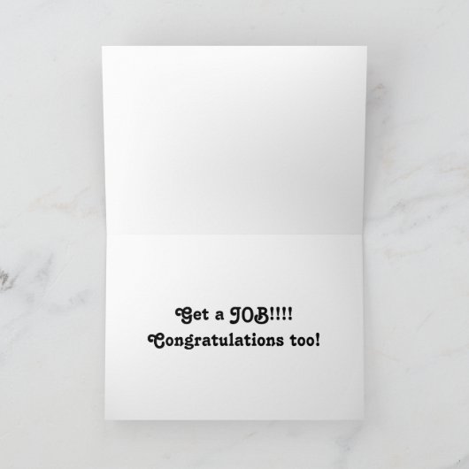 Graduation Gerbil Karte (Innenseite)