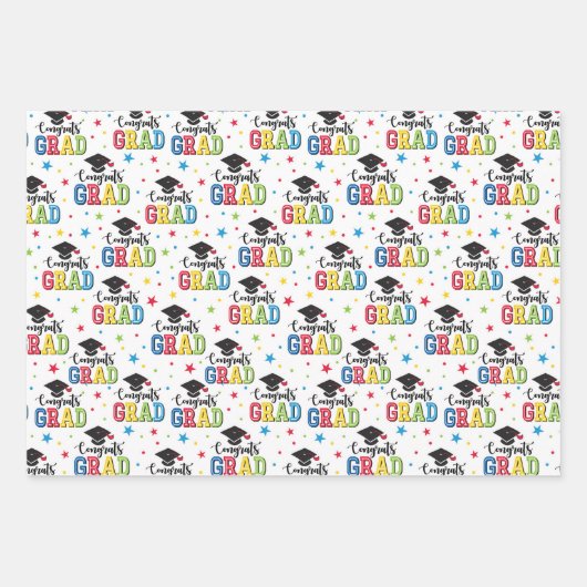 Graduation Geschenkpapier Set (Vorderseite)