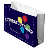 graduation gift bag große geschenktüte (Vorderseite Schrägansicht)