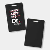 Graduation Gift | Doctor To Be Ausweis (Vorder- & Rückseite)