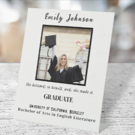 Graduation gift for Her, Graduation Photo Frame Sockelschild