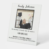 Graduation gift for Her, Graduation Photo Frame Sockelschild (Vorderseite)
