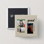 Graduation Grad 2025 personalized  Button (Vorne & Hinten)