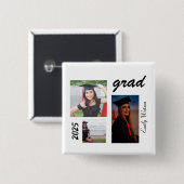 Graduation Grad 2025 personalized  Button (Vorne & Hinten)