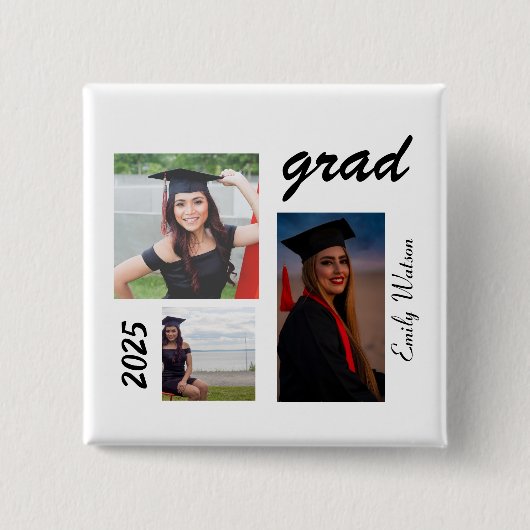 Graduation Grad 2025 personalized  Button (Vorderseite)