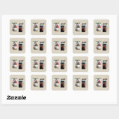 Graduation Grad 2025 personalized  Quadratischer Aufkleber (Blatt)
