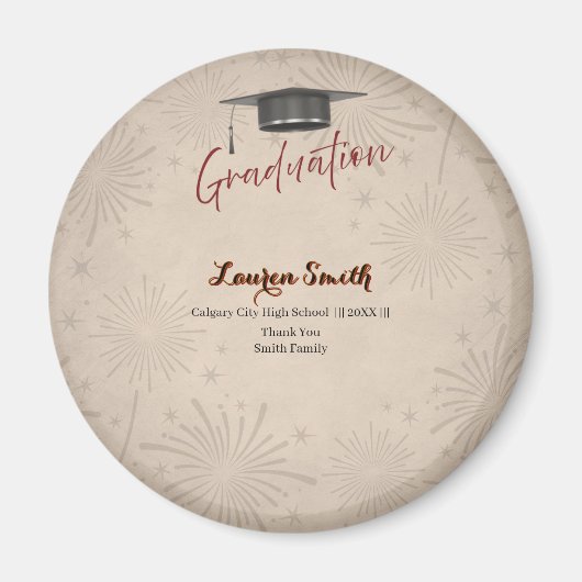 Graduation Guest Book Modern Keepsake  Magnet (Vorne)