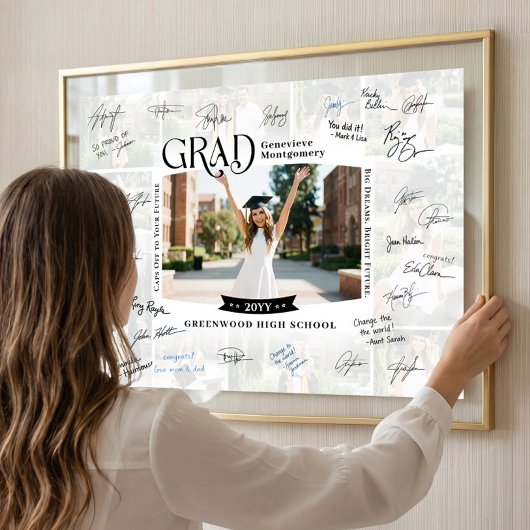 Graduation Guest Signing Grad Photo Keepsake Gift Poster