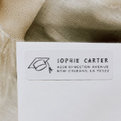 Graduation Hand-Drawn Mortarboard Return Address