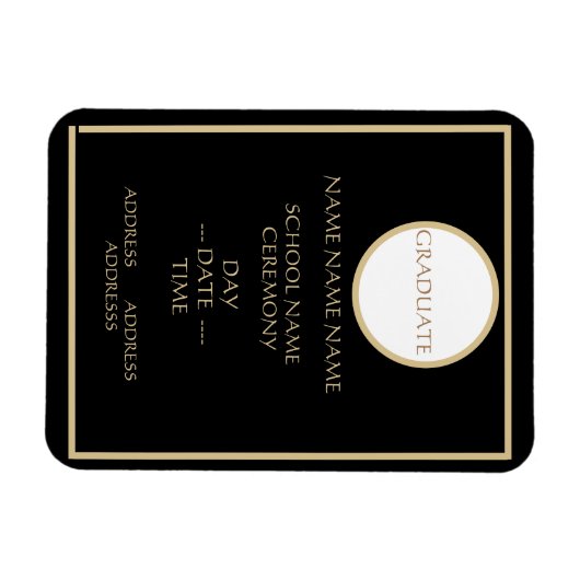GRADUATION INSERT INVITE MAGNET (Horizontal)