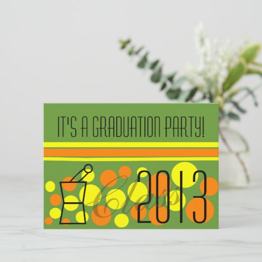 Graduation Invitation Einladung (Stehend Vorderseite)