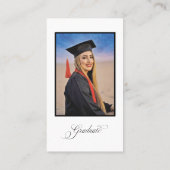Graduation Invitation Enclosure Card Visitenkarte (Rückseite)