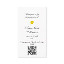 Graduation Invitation Enclosure Card