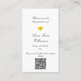 Graduation Invitation Enclosure Card Visitenkarte