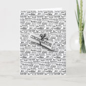 Graduation Judicial Text Word Cloud on White Karte (Vorderseite)