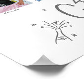 Graduation K–12 Photo Collage Gray Doodles White Poster (Ecke)