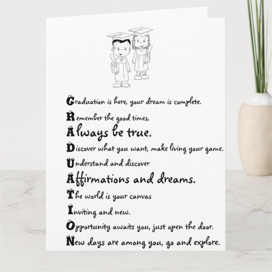 Graduation Karte (Vorderseite)