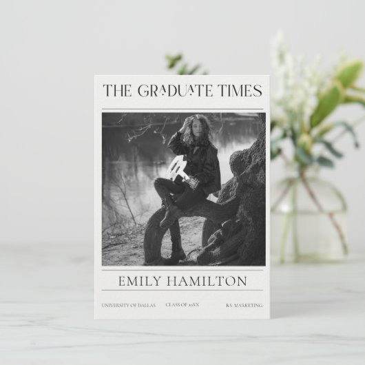 Graduation Magazine, The Graduate Times Feiertagskarte (Stehend Vorderseite)