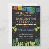 Graduation Mexican Fiesta Invitation Grad Party Einladung (Vorderseite)
